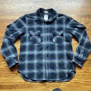 Fossil woolrich wool button up shirt men’s large